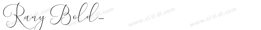 Rany Bold字体转换